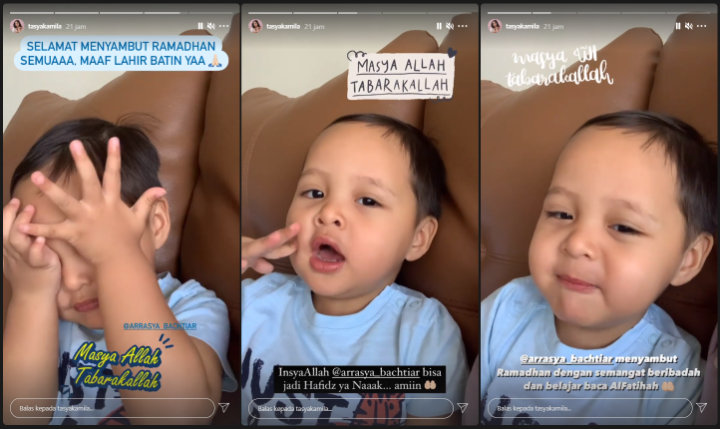Arrasya Putra Tasya Kamila Sudah Hafal Surah Pendek, Bakal Gencar Setoran Di Bulan Ramadan?