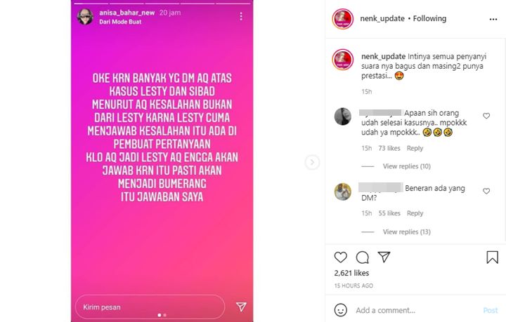 Annisa Bahar Salahkan Boy William di Kisruh Lesty Kejora dan Siti Badriah, Malah Banjir Nyinyiran