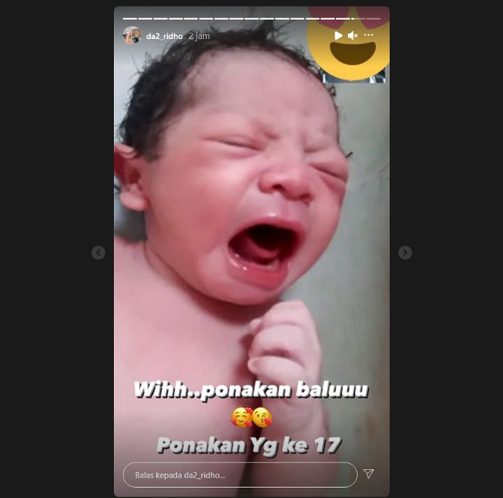 Nadya Istri Rizky DA Melahirkan, Ridho Pamer Potret Tampan Keponakan Barunya