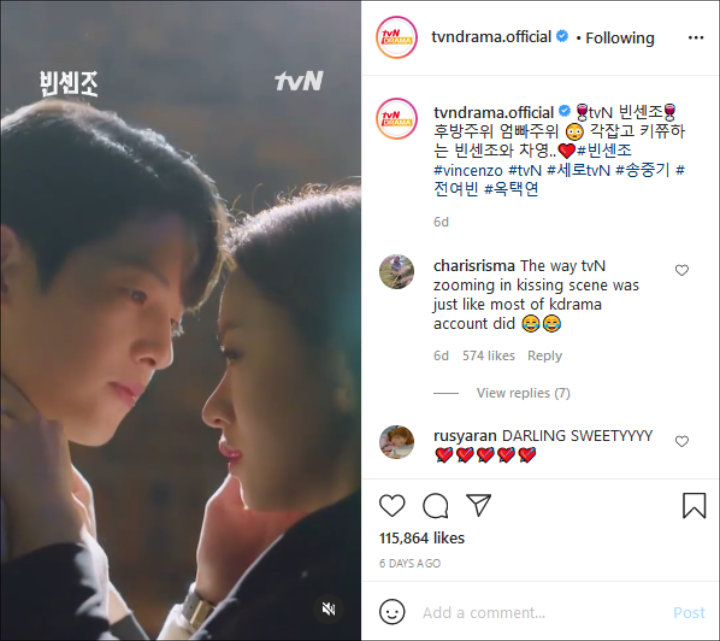 Adegan Ciuman Song Joong Ki Dan Jeon Yeo Bin Di \'Vincenzo\' Mendadak Picu Perdebatan
