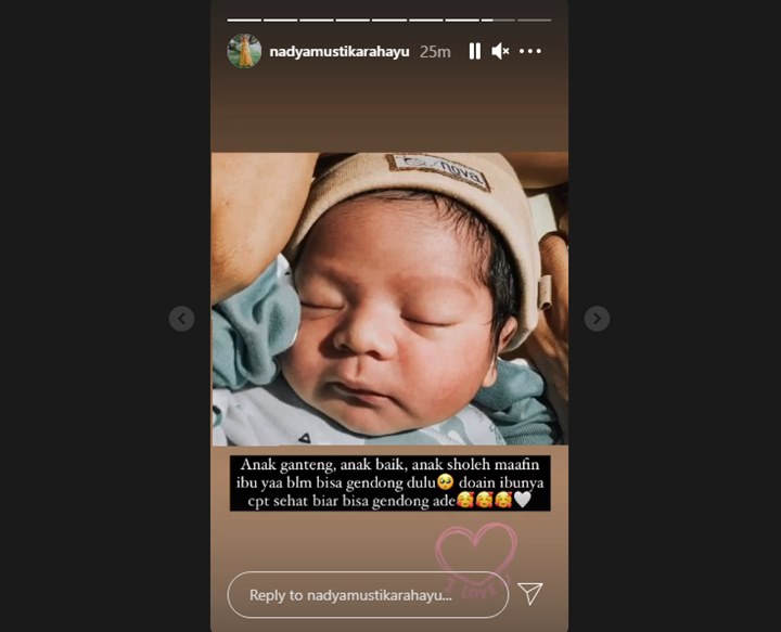 InstaStory Nadya Istri Rizki DA