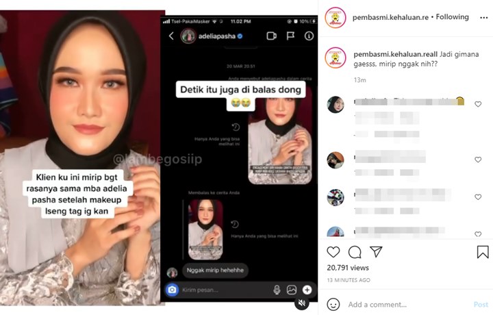 Ogah Dibilang Mirip Netizen, Jawaban Adelia Pasha Tuai Pro Kontra