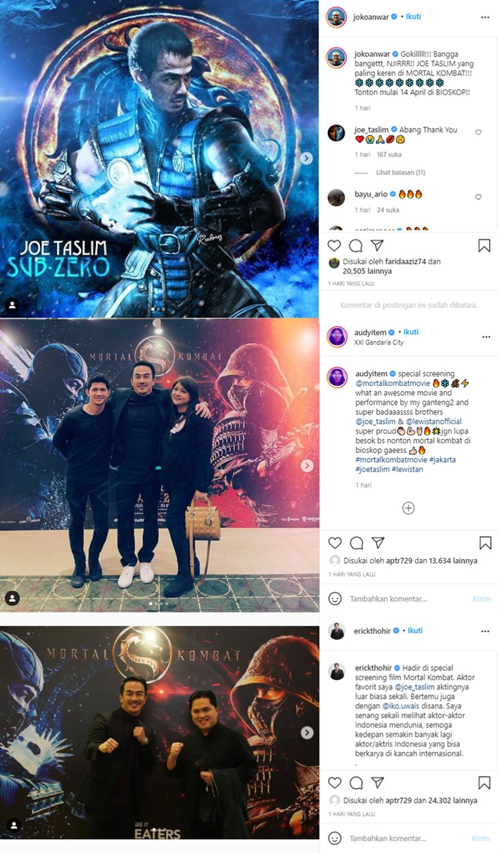 Pujian Untuk Joe Taslim