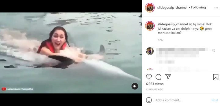 Lucinta Luna Tuai Kecaman Usai Bagikan Video \'Kendarai\' Lumba-lumba