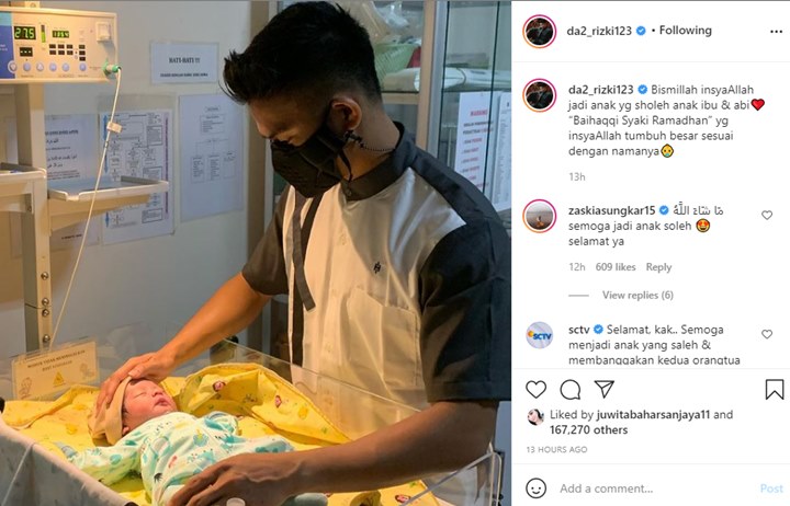 Nama Bayi Rizki DA Mirip Putranya, Begini Reaksi Zaskia Sungkar