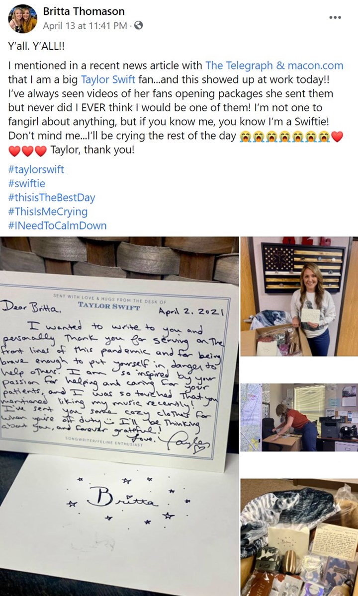 Taylor Swift Beri Kejutan Hangat ke Perawat di \'Garis Depan\' Sebagai Rasa Terima Kasih