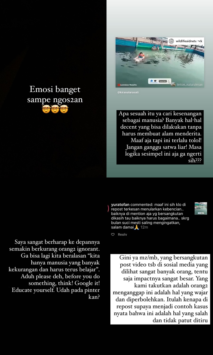 Kirana Larasati Emosi Banget Kecam Lucinta Luna \'Kendarai\' Lumba-Lumba