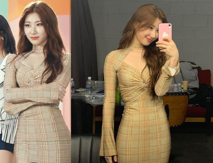 Yeri Red Velvet, Chaeryeong ITZY, dan Lee Da Hee Kembaran Gaun