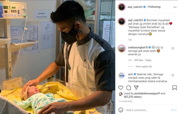 Nama Bayi Rizki DA Mirip Dengan Putranya, Begini Reaksi Zaskia Sungkar