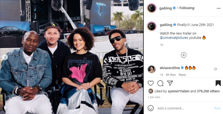 Gading Marten Posting Foto Bareng Sejumlah Pemain \'Fast And Furious\', Ada Vin Diesel