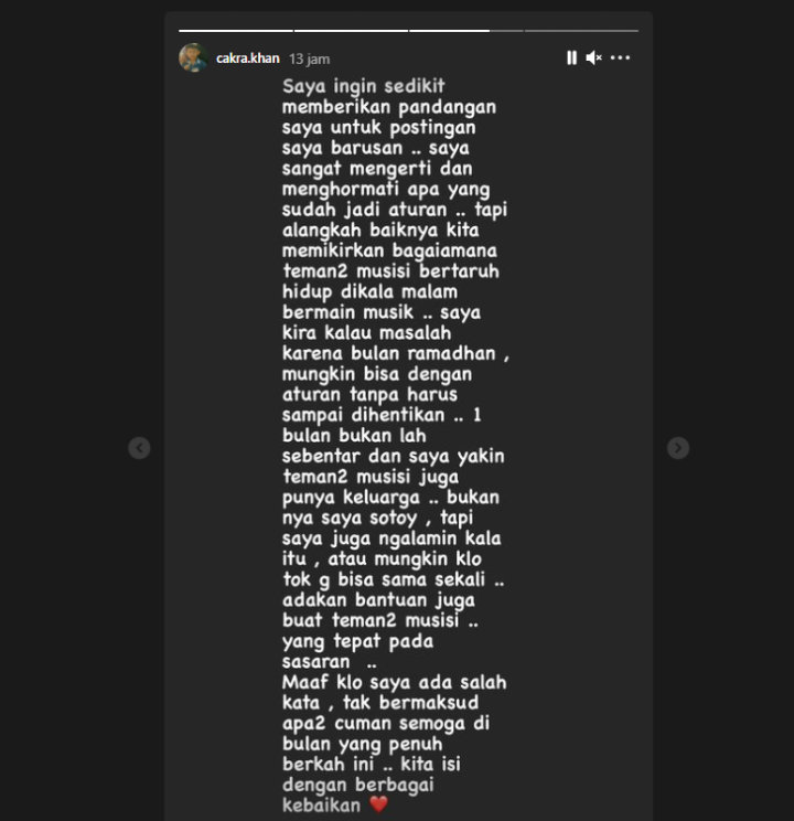 InstaStory Cakra Khan