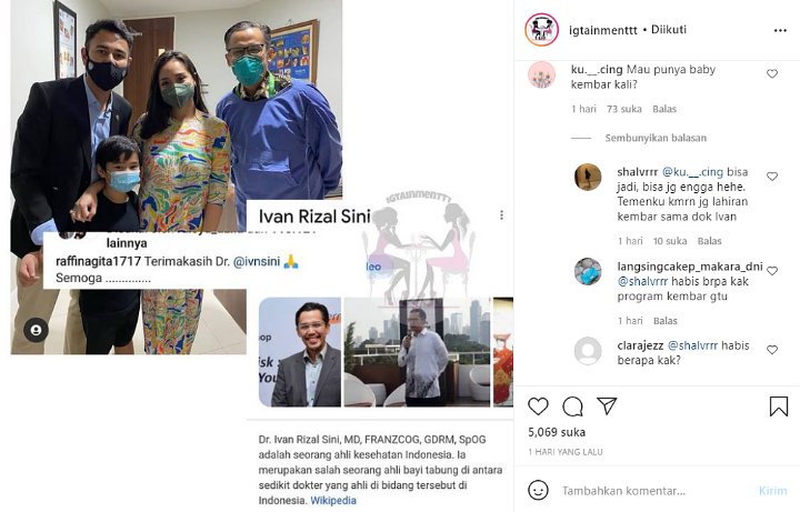 Raffi Ahmad-Nagita Slavina Sempat Temui Dokter Ahli Bayi Tabung, Mau Punya Anak Kembar?