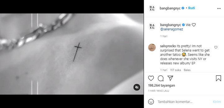 Susul Justin Bieber Dan Hailey Baldwin, Selena Gomez Punya Tato Baru