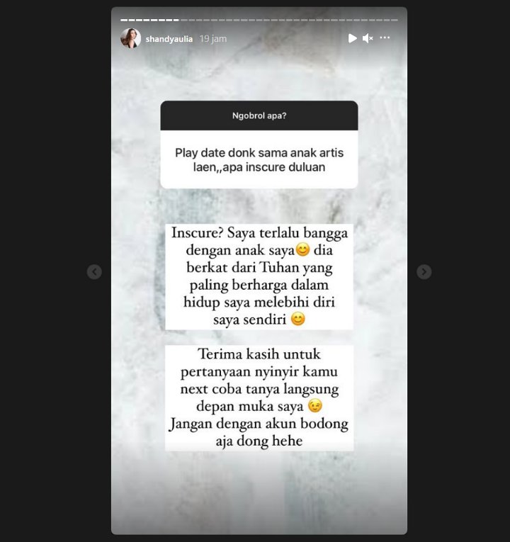 Shandy Aulia Jawab Begini Saat Disebut Insecure Kenalkan Claire dengan Anak Artis Lain