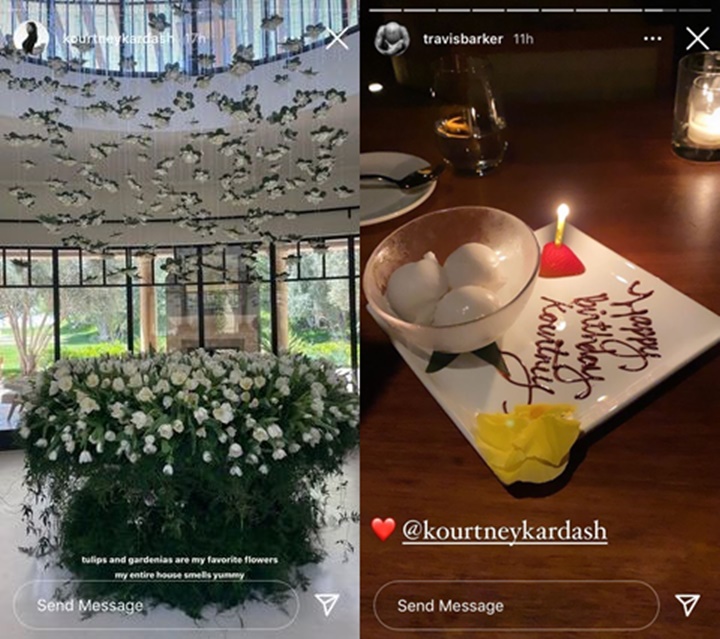 Rayakan Ultah Ke-42, Kourtney Kardashian Terima Kejutan Romantis Dari Travis Barker