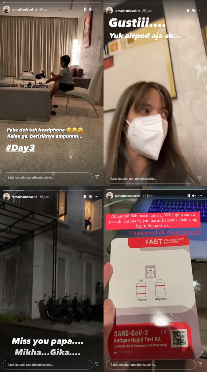 Nia Ramadhani Setia Temani Anak Isolasi Mandiri, Begini Kondisinya Sekarang