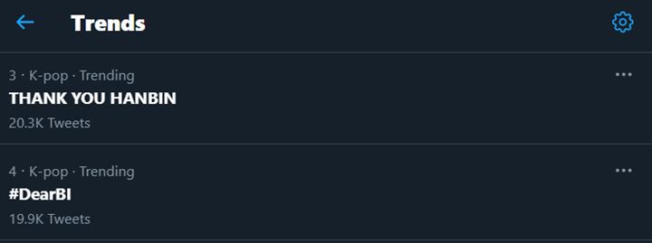 Penggemar B.I membuat 2 trending topic di Twitter