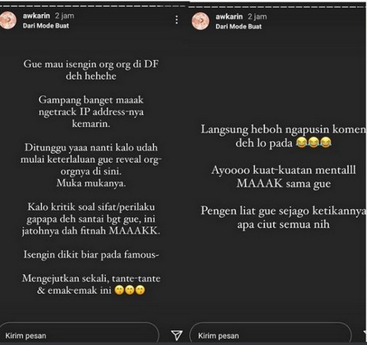 Awkarin Jadi Bahan Ghibah di Forum Gosip