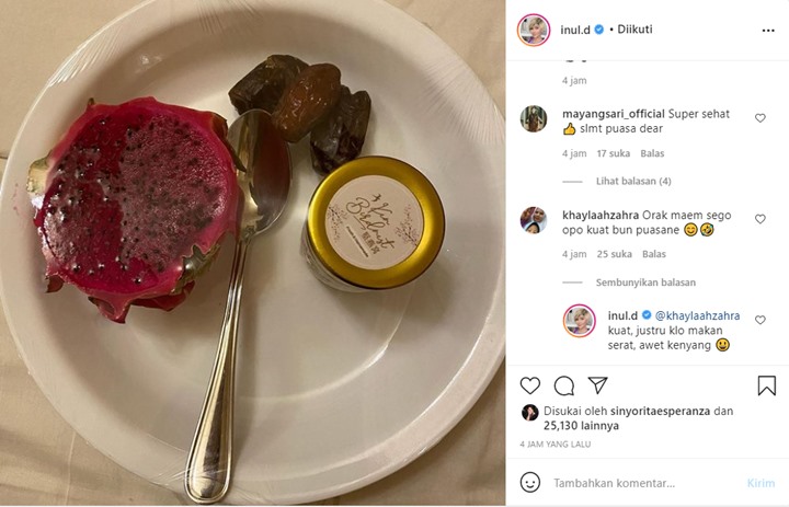 Masih Aktif Syuting Selama Ramadan, Menu Sahur Inul Daratista Bikin Khawatir