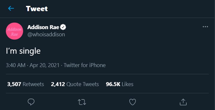 Bryce Hall Ngamuk, Adddison Rae Buka Suara Soal Isu Selingkuh Dengan Jack Harlow