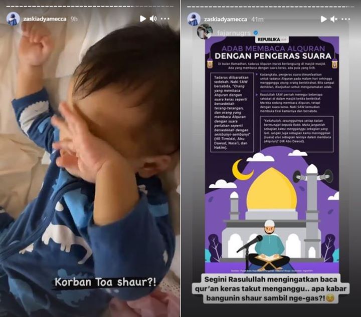 Anak Balitanya Jadi Korban, Zaskia Adya Mecca Bagi Ilmu Adab Ngaji Pakai Pengeras Suara