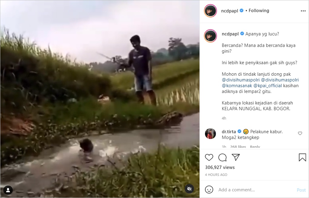 Nora Alexandra Geram Lihat Video Viral Bocah Dilempar ke Kolam Kecil, Minta Ditindak Lanjuti
