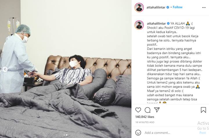 Atta Halilintar Syok Kembali Positif Covid-19, Gimana Kondisi Aurel Hermansyah?