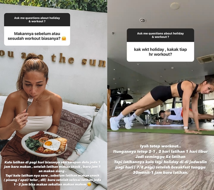 Rajin Workout, Andrea Dian Bagikan Rahasia Jaga Badan Aduhai Saat Liburan