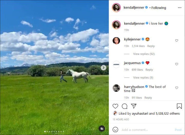 Kendall Jenner Rayakan \'Earth Day\' Unggah Video dengan Kuda Kesayangan