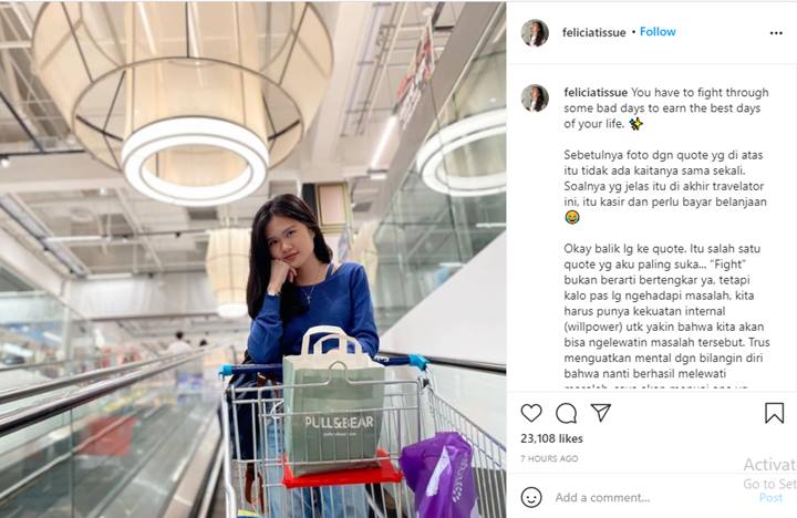 Pernah Disakiti, Felicia Tissue Eks Kaesang Pangarep Bicara Sulitnya Lewati Hari-hari Buruk