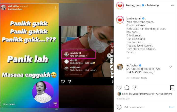 Rizky Billar Diduga Tolak Tampil Sepanggung, Rizki-Ridho DA Sindir Habis-habisan