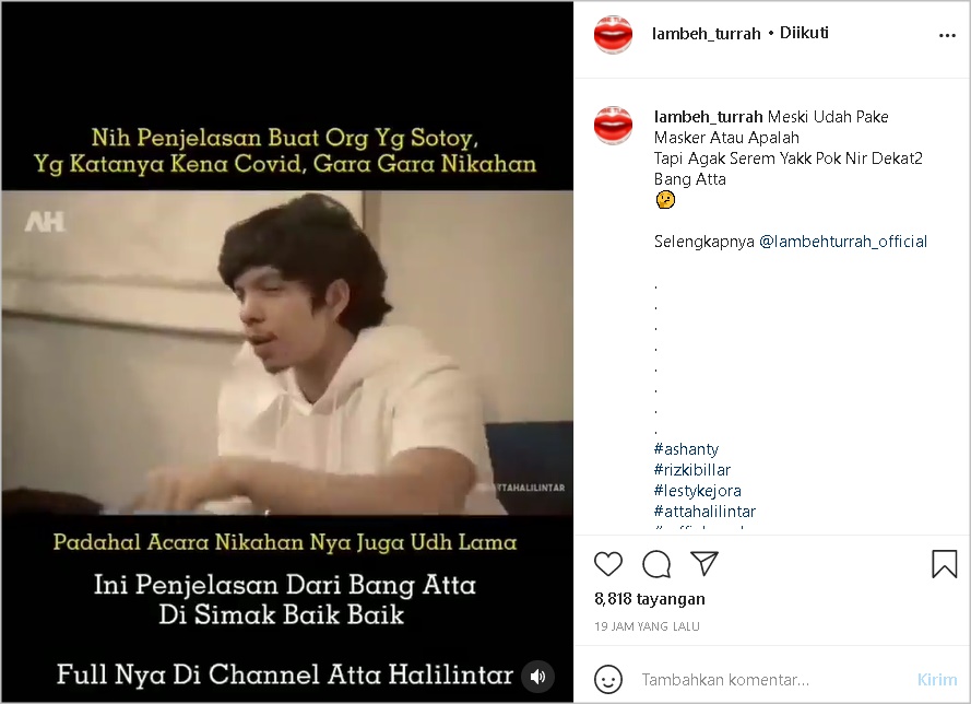 Dituding Kena Covid-19 Gara-gara Acara Nikahan, Atta Halilintar \'Ngegas\' Langsung Beri Penjelasan