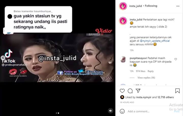 Momen Iis Dahlia Nyolot ke Dewi Persik Jadi Viral, Langsung Dibalas Ngegas