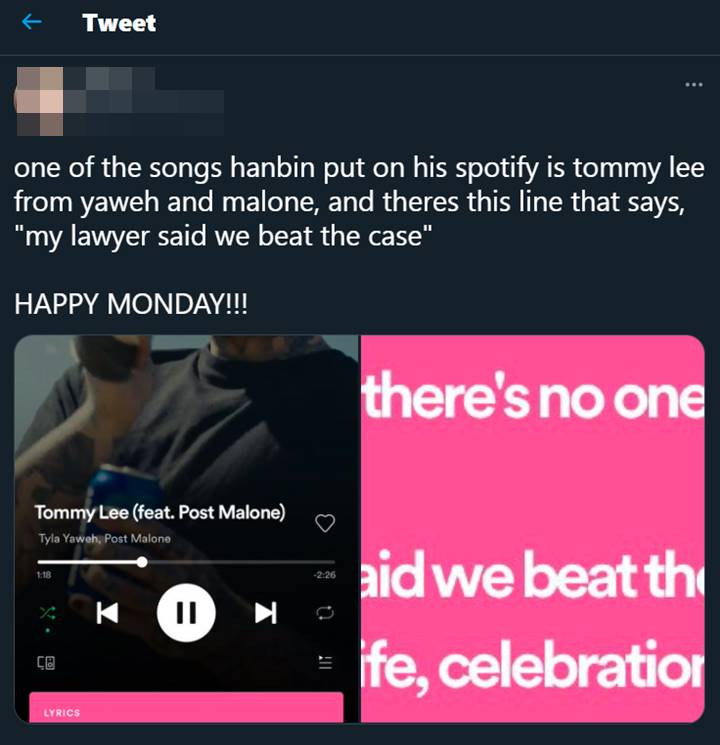 Fans soroti lirik lagu di playlist B.I