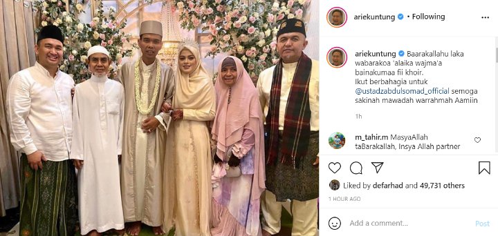 Begini Reaksi Arie Untung Soal Pernikahan \'Mendadak\' Ustaz Abdul Somad