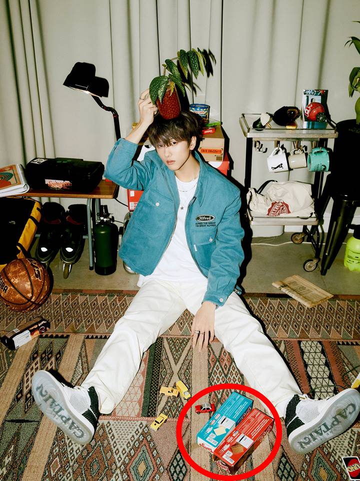 Teaser Jisung terlihat memiliki produk makanan dari Indonesia
