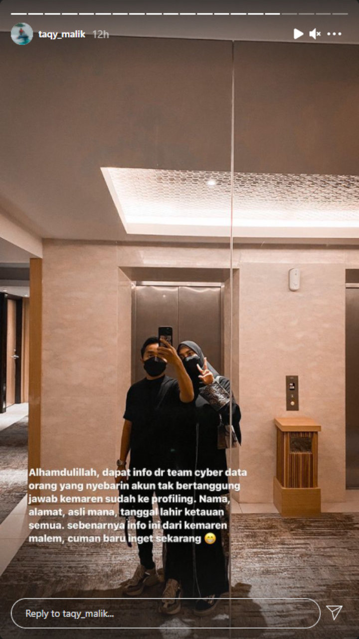 Identitas Penyebar Foto Lama Istri Taqy Malik Tanpa Hijab Akhirnya Terungkap