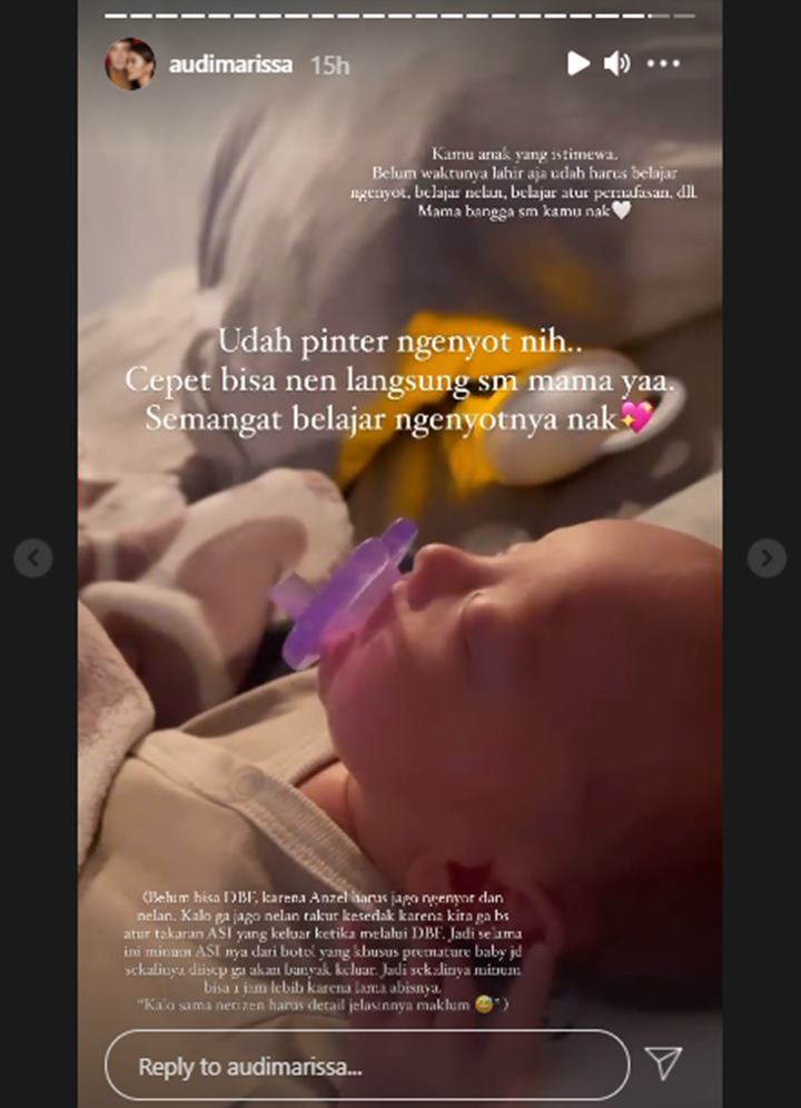 Audi Marissa Cerita Perjuangan Baby Anzel Demi Bisa Minum ASI Langung, Sindir Menohok Netizen