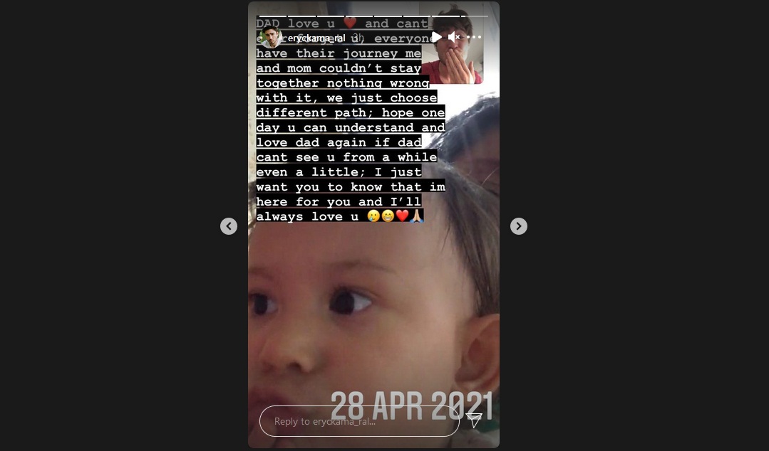 Resmi Cerai dari Aura Kasih, Eryck Amaral Tulis Pesan Ini untuk Sang Anak