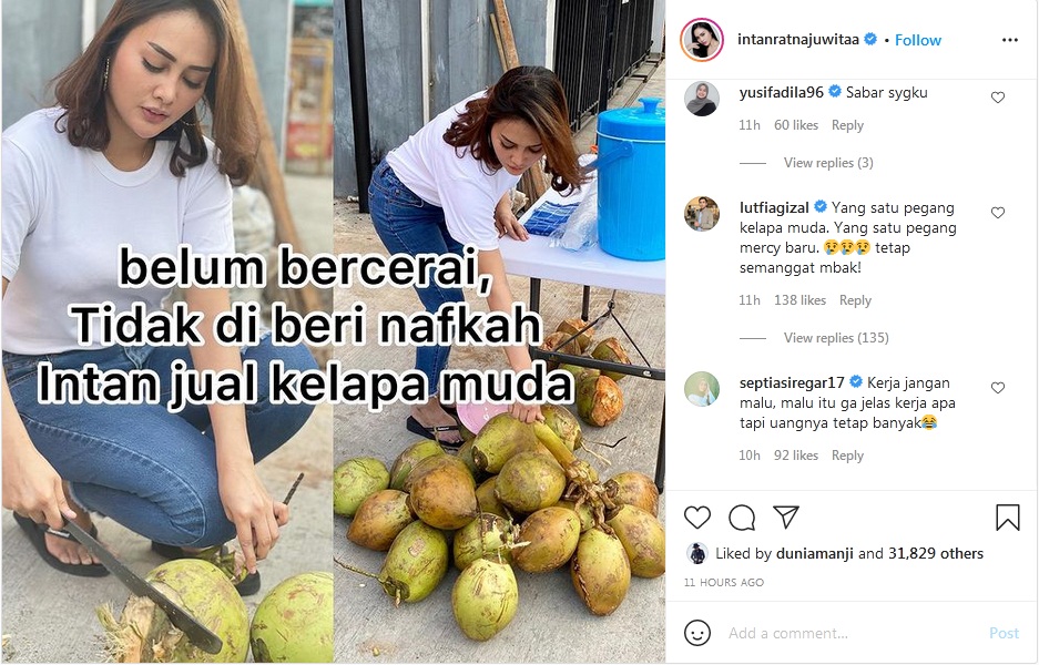 Istri Maell Lee Ngaku Tak Diberi Nafkah Hingga Jualan Es Kelapa, Komentar Lutfi Agizal Disorot