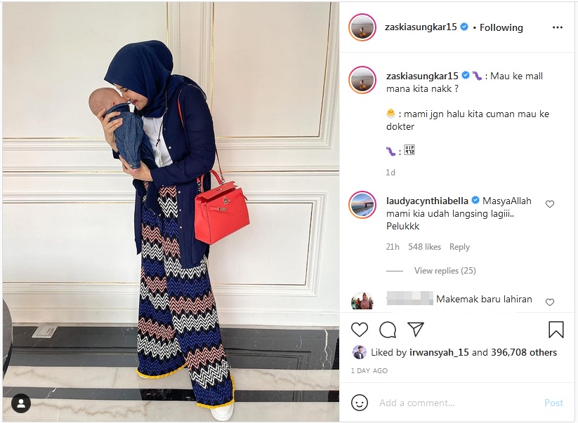 Zaskia Sungkar Tampil Kece Pasca Melahirkan, Komentar Laudya Cynthia Bella Soal Bentuk Tubuh Disorot