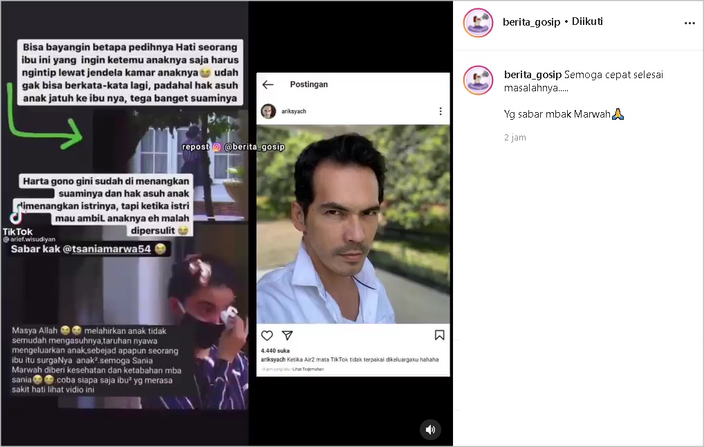 Tangis Tsania Marwa Kala Jemput Anak Tuai Simpati di TikTok, Postingan Atalarik Syah Justru Disorot