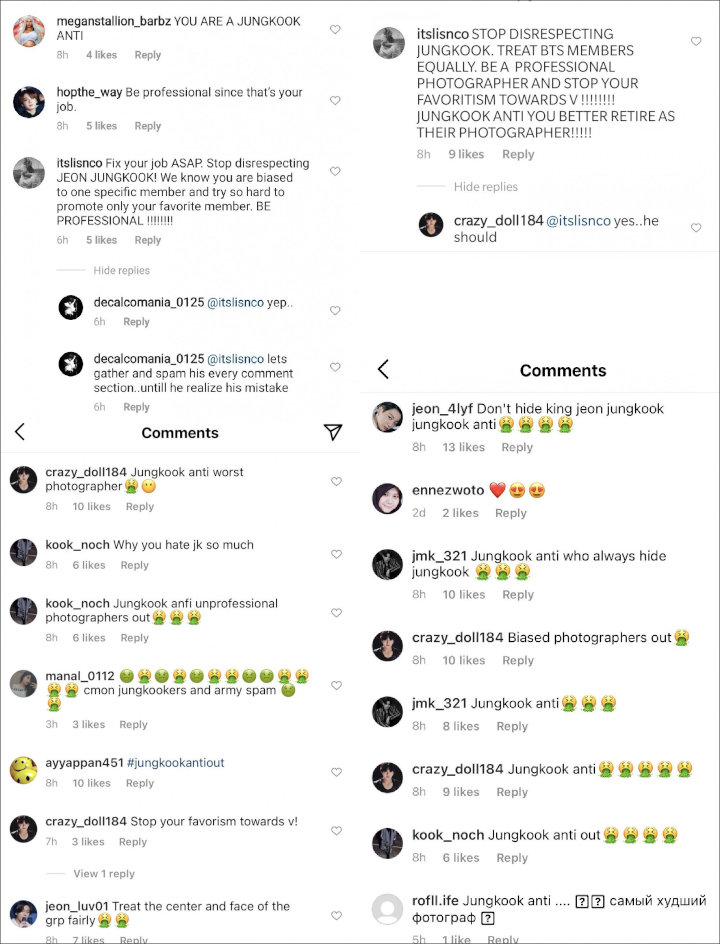Fans Individu Member BTS Ramai-ramai Serang Sutradara dan Fotografer karena Dianggap Pilih Kasih