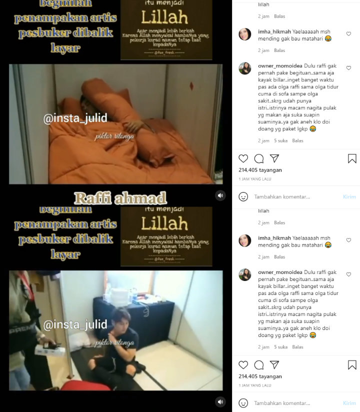 Perbedaan kasur Raffi Ahmad-Rizky Billar
