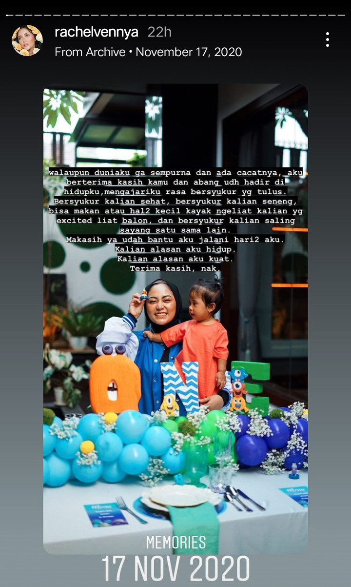 Isi \'Surat\' Rachel Vennya Untuk Kedua Anaknya Bikin Nyesek, Singgung Soal Kecacatan Diri