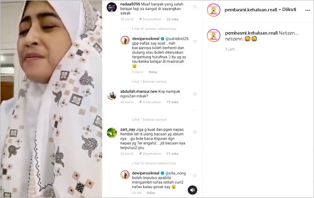 Cara Baca Alquran Sempat Ramai Dinasehati, Dewi Persik Akhirnya Buka Suara Beri Penjelasan Begini