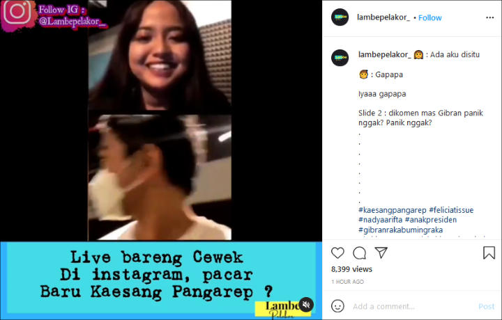 Usai Diberi Kejutan, Kaesang Pangarep Live IG Bareng \'Pacar Baru\' Isyaratkan Go Public?