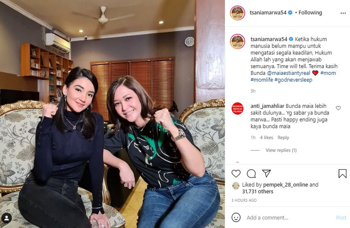 Balasan Menohok Tsania Marwa