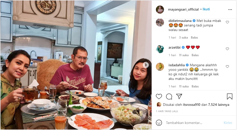 Mayangsari Unggah Foto Bukber Mewah Bareng Keluarga, Komentar Iis Dahlia Disorot