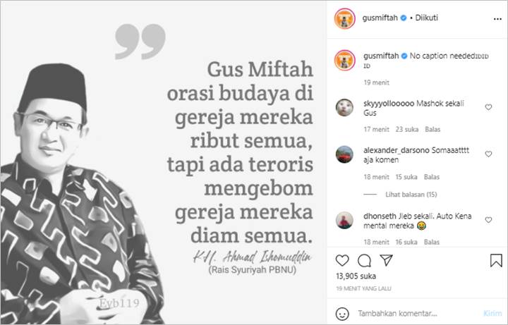 Gus Miftah Perlihatkan Dukungan dari Sosok Penting Usai ...